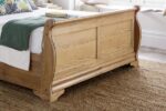 Bordeaux Oak Wooden Sleigh Bed footend