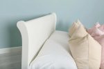 Mayfair White Wood Sleigh Bed headboard