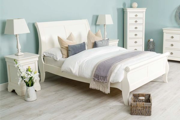 double size wooden sleigh beds