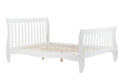 Birlea Belford sleigh White Bed with slats