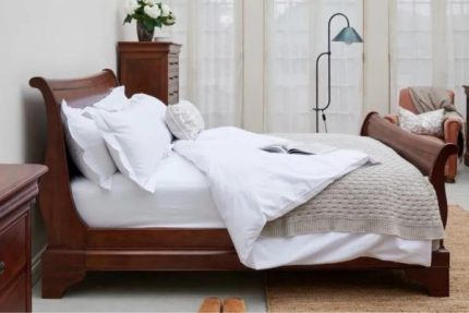 Willis and Gambier Antoinette Sleigh wooden Bed