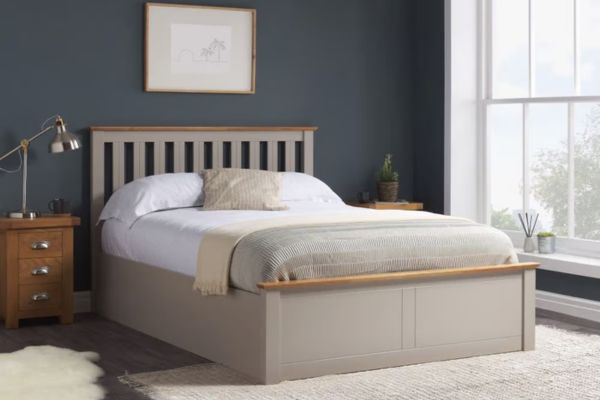 wooden ottoman bed oak