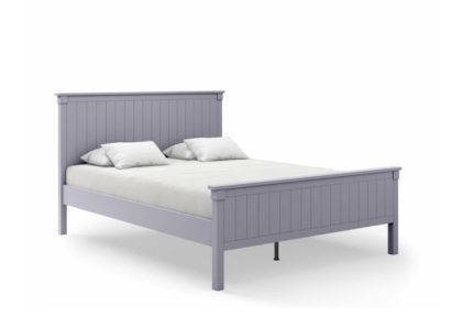Durham Wooden Bed Frame in pewter grey