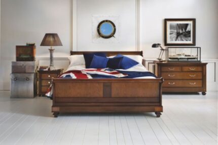 Palais Bed wooden sleigh design