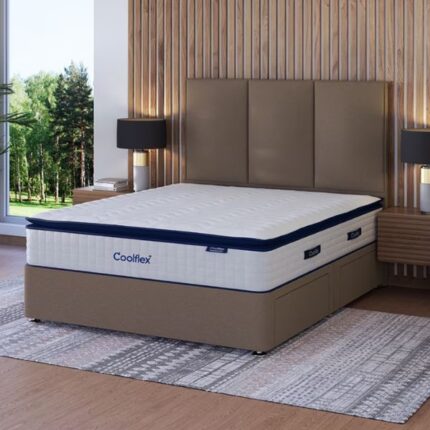 Coolflex Premium Memory Hybrid Mattress with divan bed