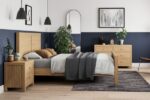 Quadrant Wooden Bed Frame with matching furniture